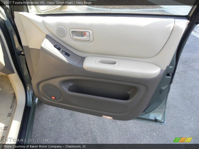 Oasis Green Pearl / Ivory Beige 2007 Toyota Highlander V6