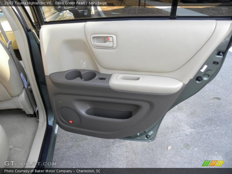 Oasis Green Pearl / Ivory Beige 2007 Toyota Highlander V6