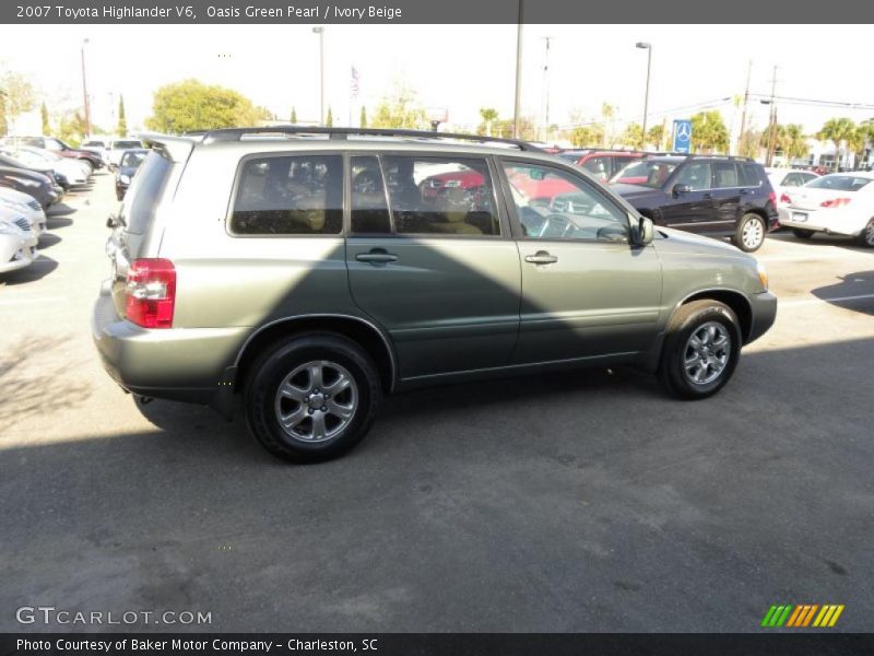 Oasis Green Pearl / Ivory Beige 2007 Toyota Highlander V6