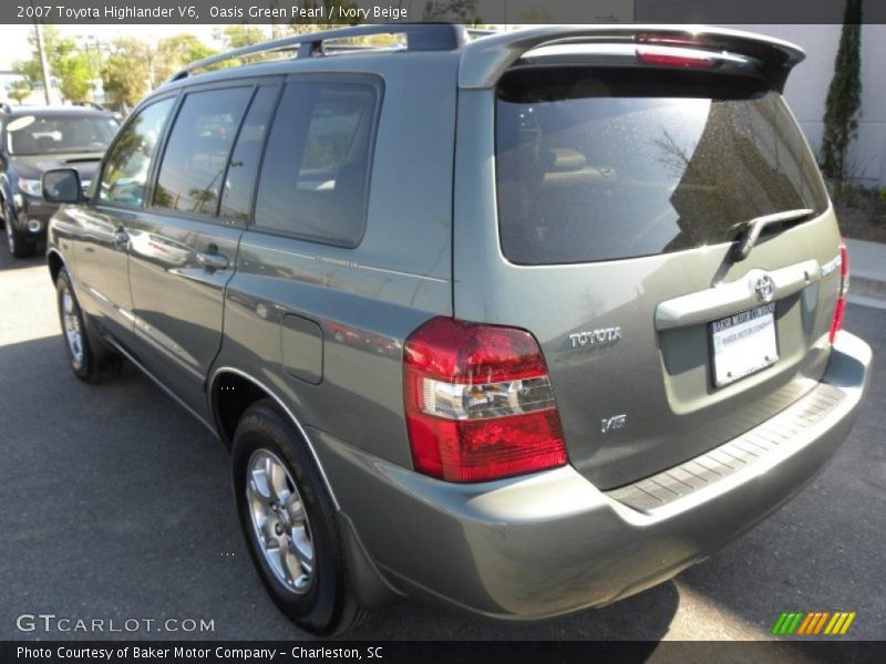 Oasis Green Pearl / Ivory Beige 2007 Toyota Highlander V6