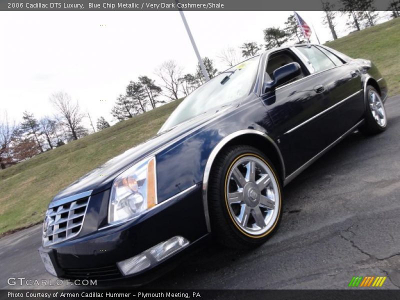 Blue Chip Metallic / Very Dark Cashmere/Shale 2006 Cadillac DTS Luxury