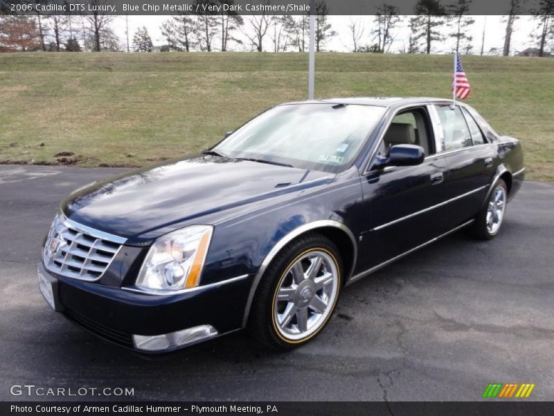 Blue Chip Metallic / Very Dark Cashmere/Shale 2006 Cadillac DTS Luxury