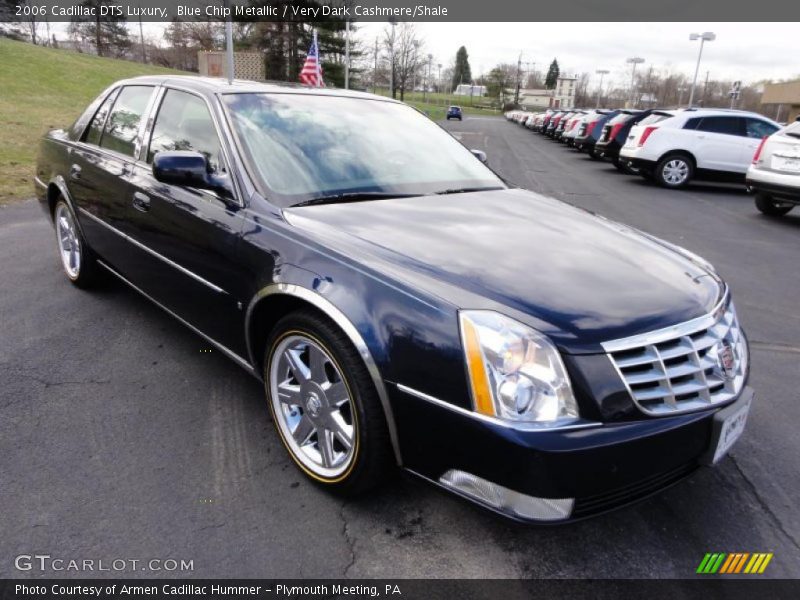 Blue Chip Metallic / Very Dark Cashmere/Shale 2006 Cadillac DTS Luxury