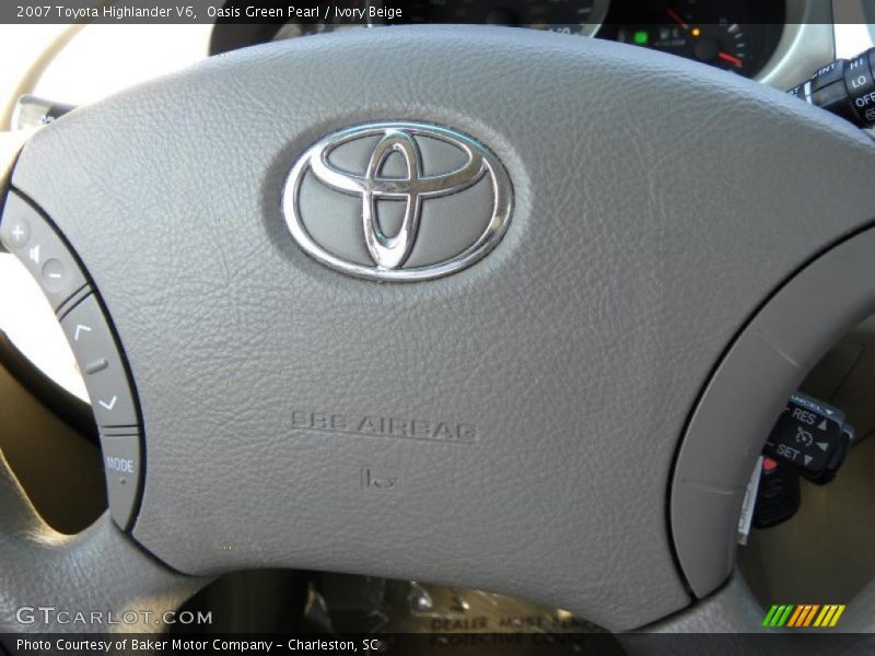 Oasis Green Pearl / Ivory Beige 2007 Toyota Highlander V6