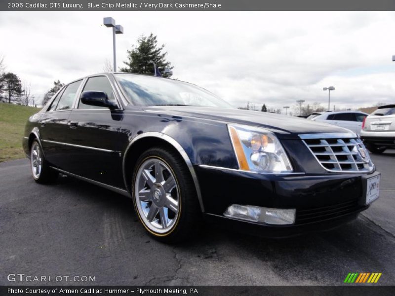 Blue Chip Metallic / Very Dark Cashmere/Shale 2006 Cadillac DTS Luxury