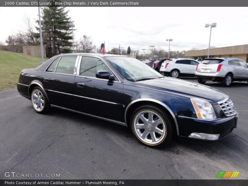 Blue Chip Metallic / Very Dark Cashmere/Shale 2006 Cadillac DTS Luxury