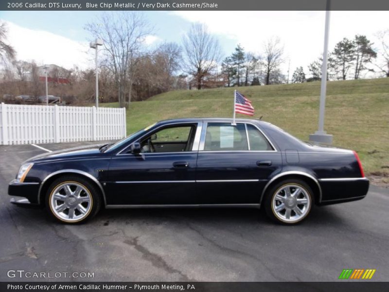 Blue Chip Metallic / Very Dark Cashmere/Shale 2006 Cadillac DTS Luxury