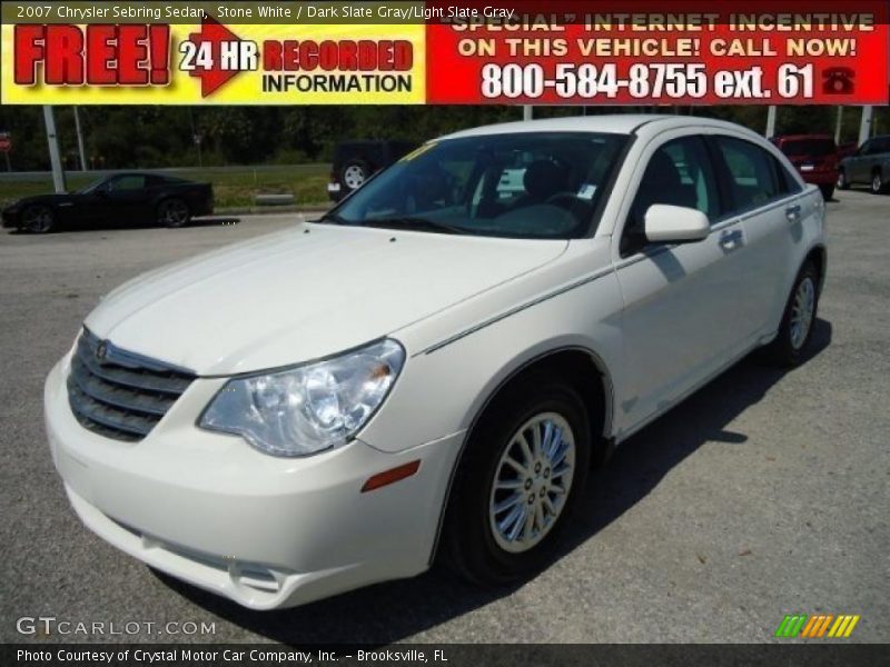 Stone White / Dark Slate Gray/Light Slate Gray 2007 Chrysler Sebring Sedan