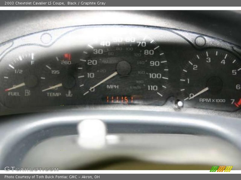 Black / Graphite Gray 2003 Chevrolet Cavalier LS Coupe