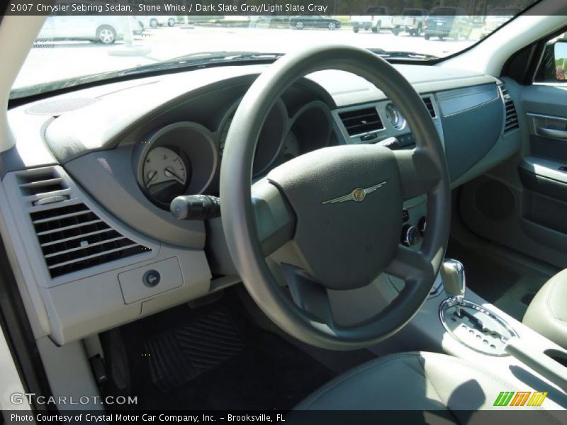 Stone White / Dark Slate Gray/Light Slate Gray 2007 Chrysler Sebring Sedan