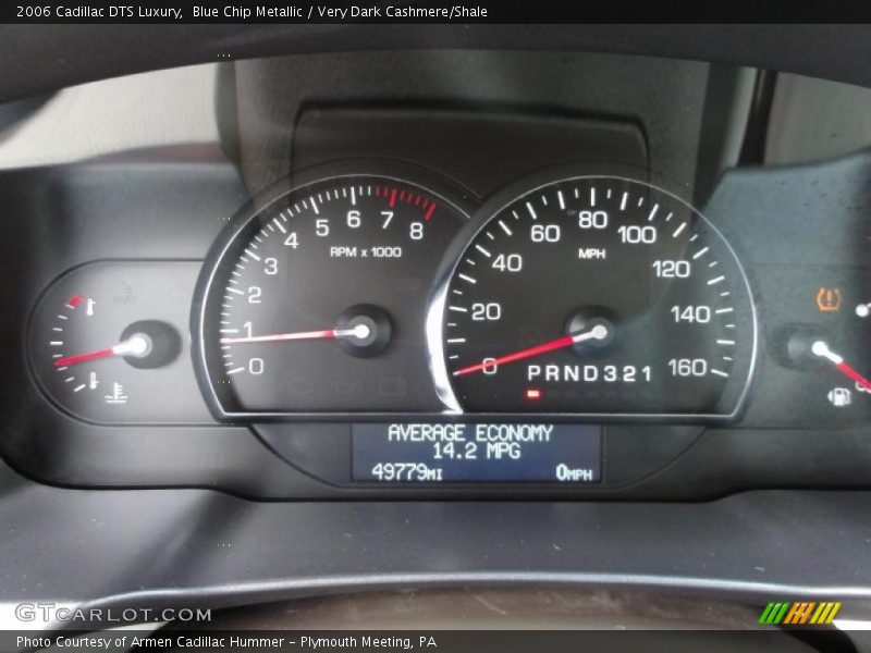 Blue Chip Metallic / Very Dark Cashmere/Shale 2006 Cadillac DTS Luxury