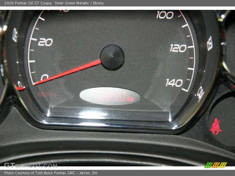 Silver Green Metallic / Ebony 2009 Pontiac G6 GT Coupe