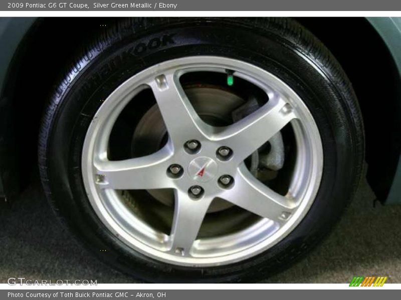 Silver Green Metallic / Ebony 2009 Pontiac G6 GT Coupe