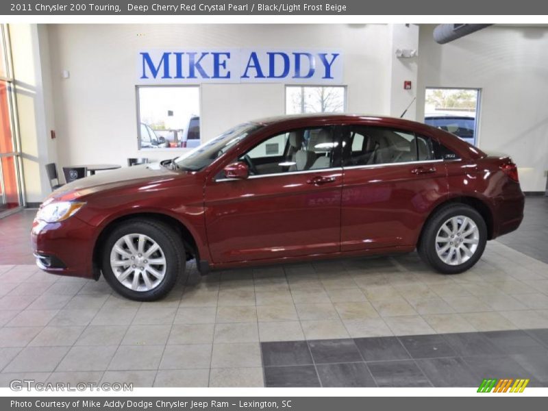Deep Cherry Red Crystal Pearl / Black/Light Frost Beige 2011 Chrysler 200 Touring
