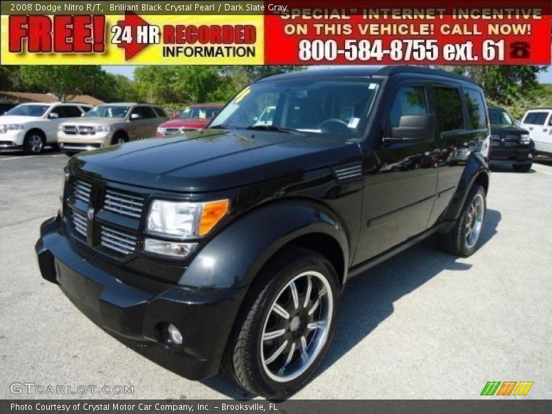 Brilliant Black Crystal Pearl / Dark Slate Gray 2008 Dodge Nitro R/T