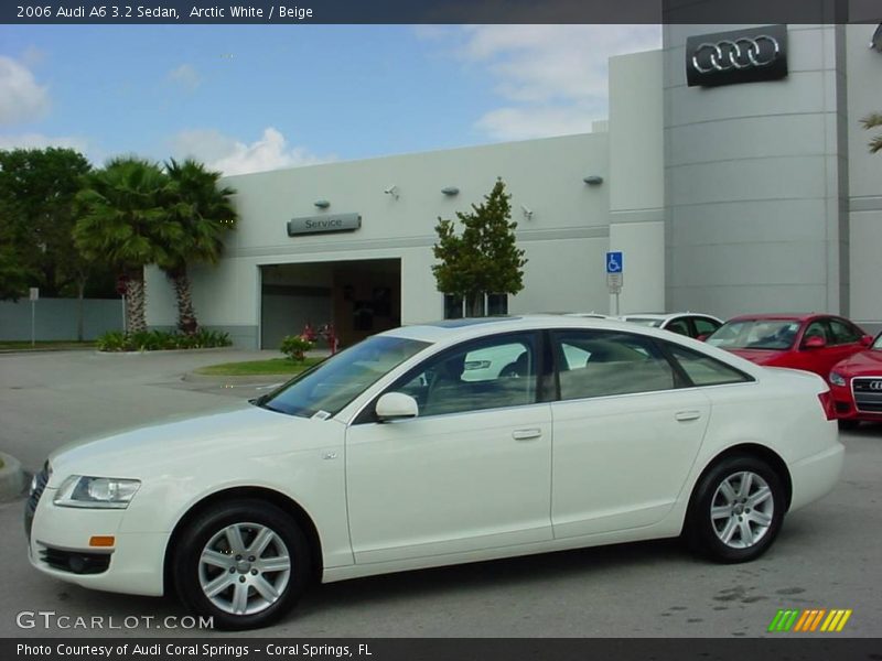 Arctic White / Beige 2006 Audi A6 3.2 Sedan
