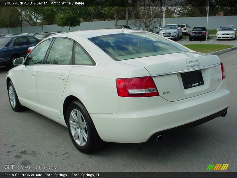Arctic White / Beige 2006 Audi A6 3.2 Sedan