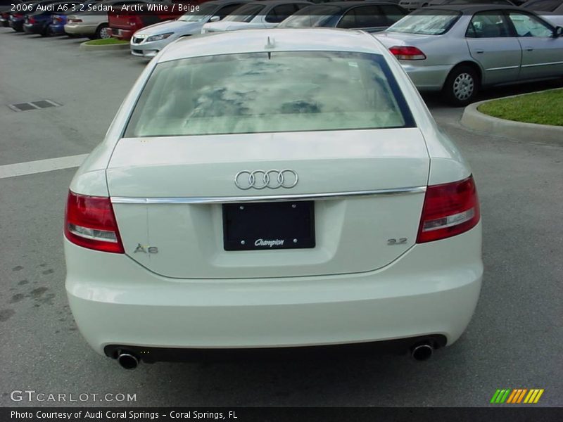 Arctic White / Beige 2006 Audi A6 3.2 Sedan