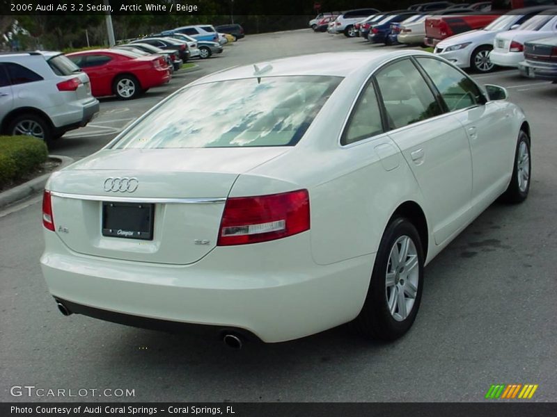 Arctic White / Beige 2006 Audi A6 3.2 Sedan