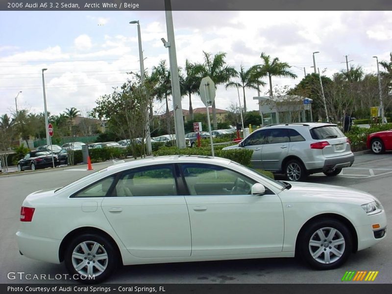 Arctic White / Beige 2006 Audi A6 3.2 Sedan