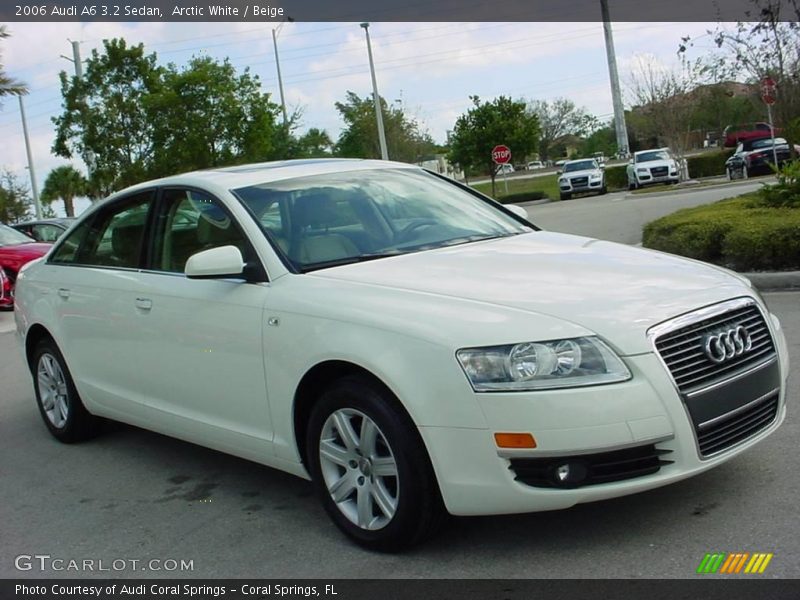 Arctic White / Beige 2006 Audi A6 3.2 Sedan