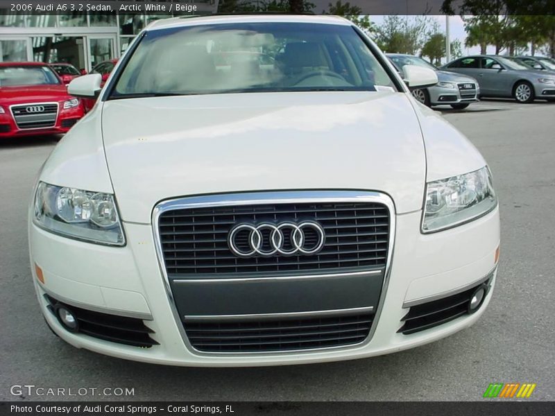 Arctic White / Beige 2006 Audi A6 3.2 Sedan