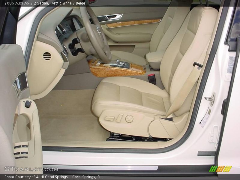 Arctic White / Beige 2006 Audi A6 3.2 Sedan