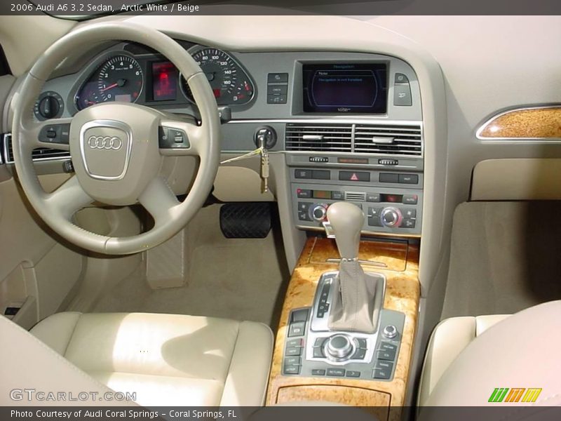 Arctic White / Beige 2006 Audi A6 3.2 Sedan