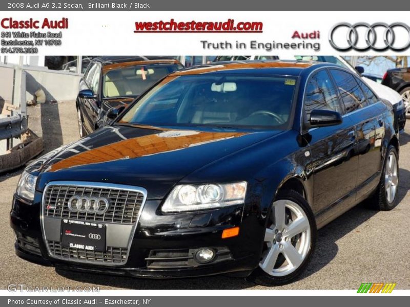Brilliant Black / Black 2008 Audi A6 3.2 Sedan