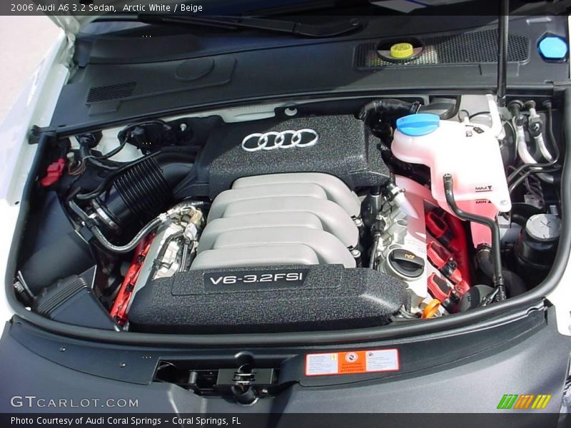 Arctic White / Beige 2006 Audi A6 3.2 Sedan