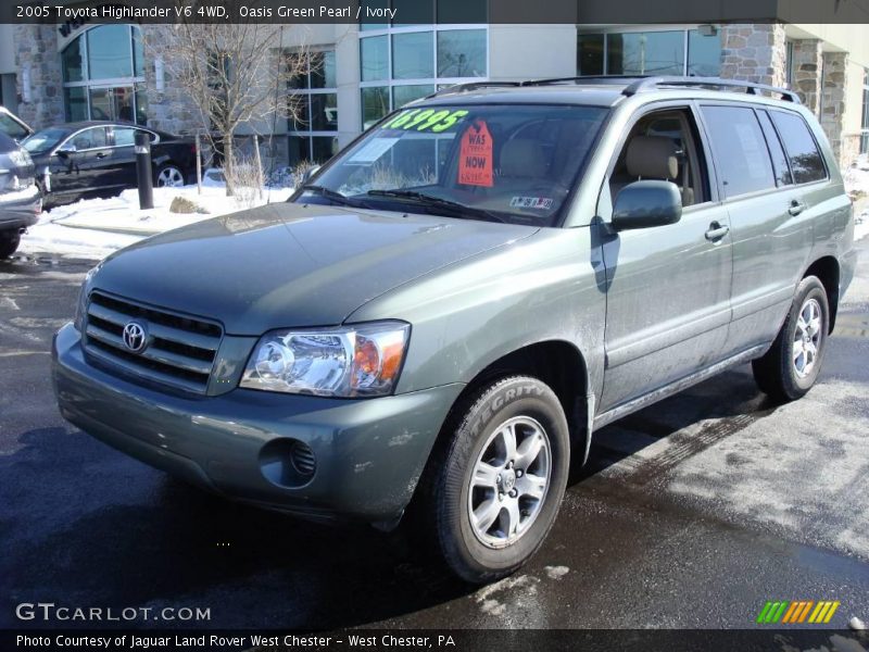 Oasis Green Pearl / Ivory 2005 Toyota Highlander V6 4WD