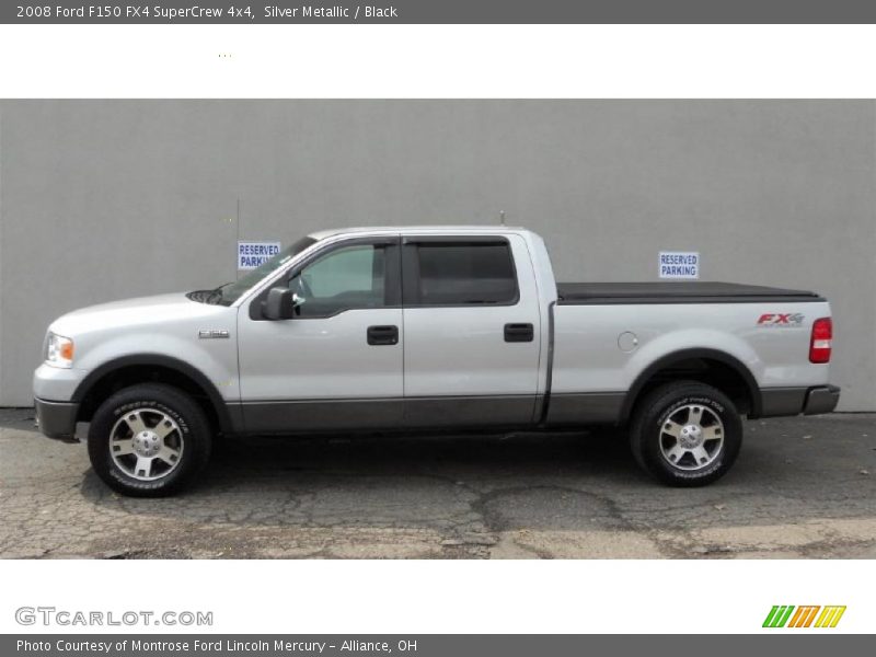 Silver Metallic / Black 2008 Ford F150 FX4 SuperCrew 4x4