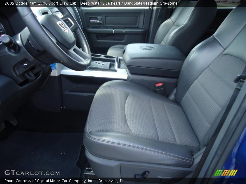 Deep Water Blue Pearl / Dark Slate/Medium Graystone 2009 Dodge Ram 1500 Sport Crew Cab