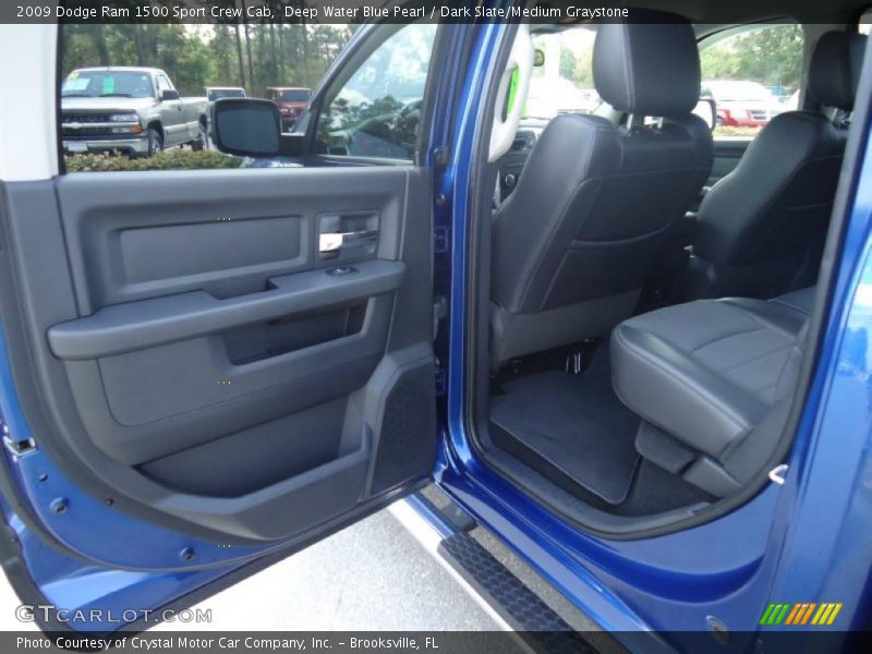 Deep Water Blue Pearl / Dark Slate/Medium Graystone 2009 Dodge Ram 1500 Sport Crew Cab