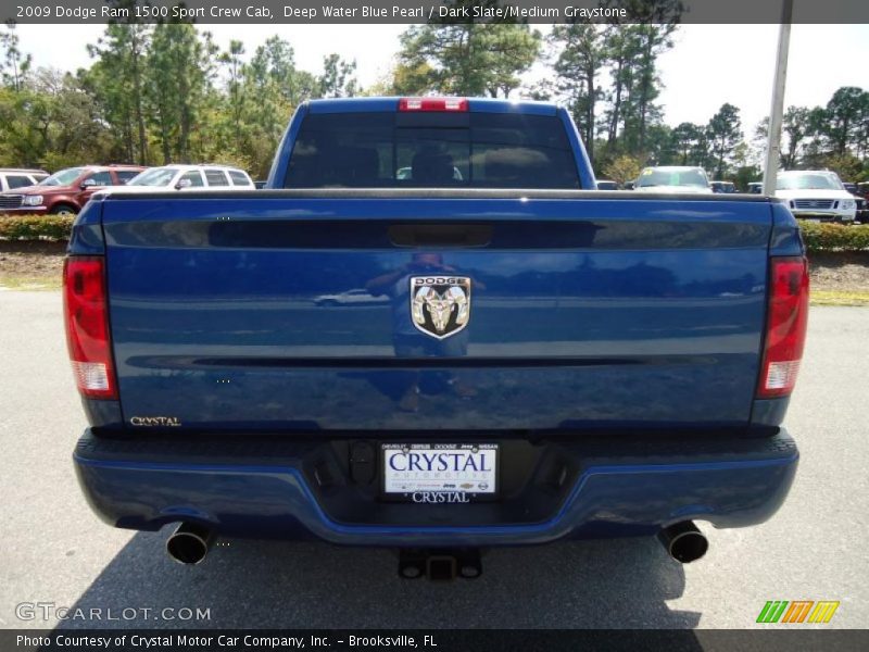 Deep Water Blue Pearl / Dark Slate/Medium Graystone 2009 Dodge Ram 1500 Sport Crew Cab