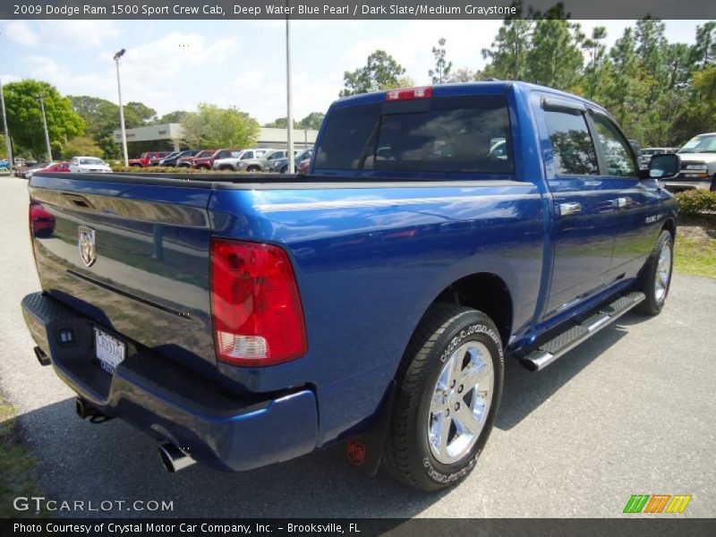 Deep Water Blue Pearl / Dark Slate/Medium Graystone 2009 Dodge Ram 1500 Sport Crew Cab