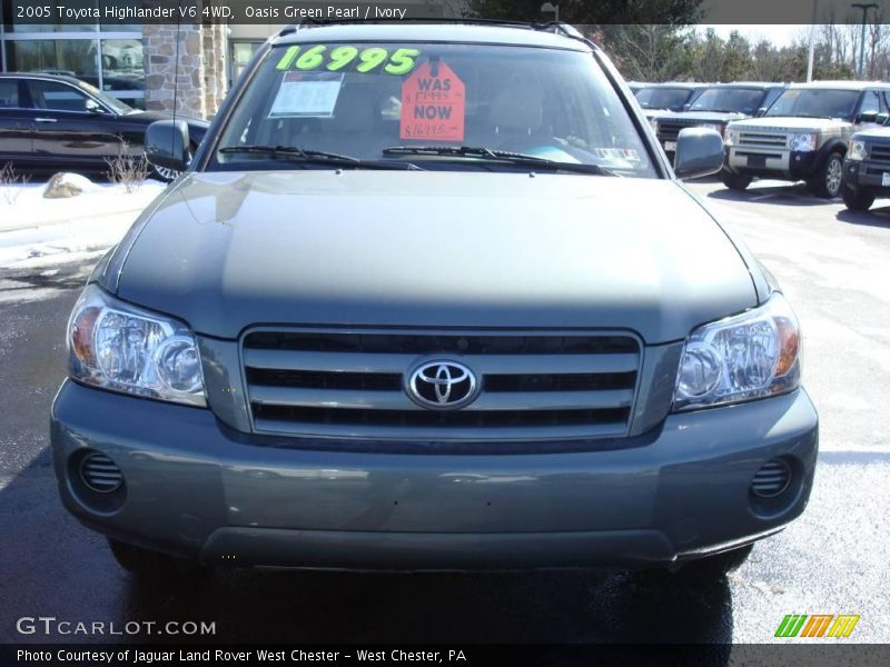 Oasis Green Pearl / Ivory 2005 Toyota Highlander V6 4WD