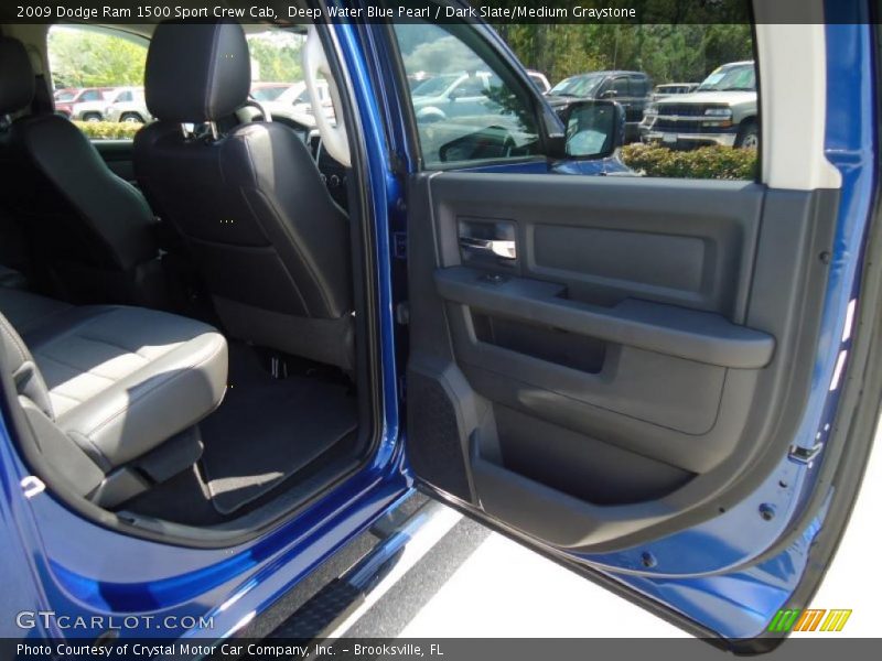 Deep Water Blue Pearl / Dark Slate/Medium Graystone 2009 Dodge Ram 1500 Sport Crew Cab