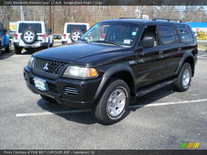 Solano Black Pearl / Gray 2002 Mitsubishi Montero Sport LS 4x4