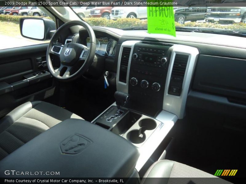 Deep Water Blue Pearl / Dark Slate/Medium Graystone 2009 Dodge Ram 1500 Sport Crew Cab