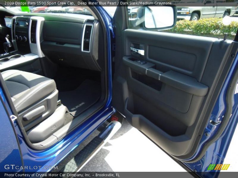 Deep Water Blue Pearl / Dark Slate/Medium Graystone 2009 Dodge Ram 1500 Sport Crew Cab