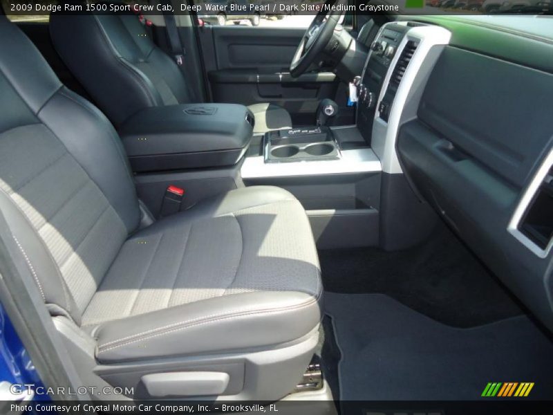 Deep Water Blue Pearl / Dark Slate/Medium Graystone 2009 Dodge Ram 1500 Sport Crew Cab