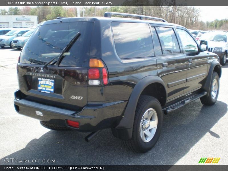 Solano Black Pearl / Gray 2002 Mitsubishi Montero Sport LS 4x4