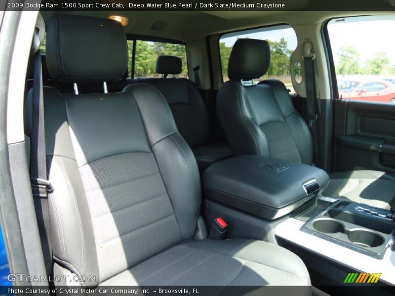 Deep Water Blue Pearl / Dark Slate/Medium Graystone 2009 Dodge Ram 1500 Sport Crew Cab