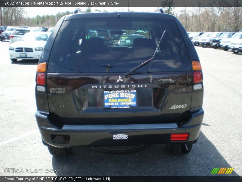 Solano Black Pearl / Gray 2002 Mitsubishi Montero Sport LS 4x4