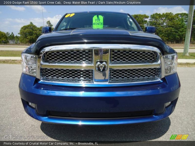 Deep Water Blue Pearl / Dark Slate/Medium Graystone 2009 Dodge Ram 1500 Sport Crew Cab