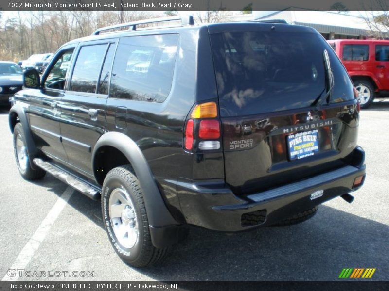 Solano Black Pearl / Gray 2002 Mitsubishi Montero Sport LS 4x4