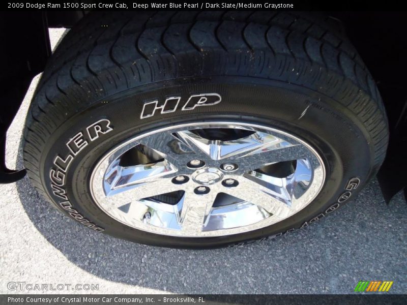 Deep Water Blue Pearl / Dark Slate/Medium Graystone 2009 Dodge Ram 1500 Sport Crew Cab