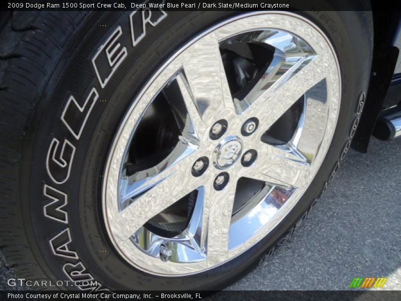Deep Water Blue Pearl / Dark Slate/Medium Graystone 2009 Dodge Ram 1500 Sport Crew Cab