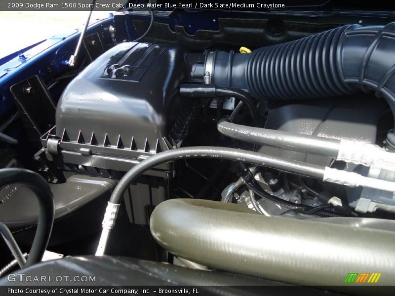 Deep Water Blue Pearl / Dark Slate/Medium Graystone 2009 Dodge Ram 1500 Sport Crew Cab